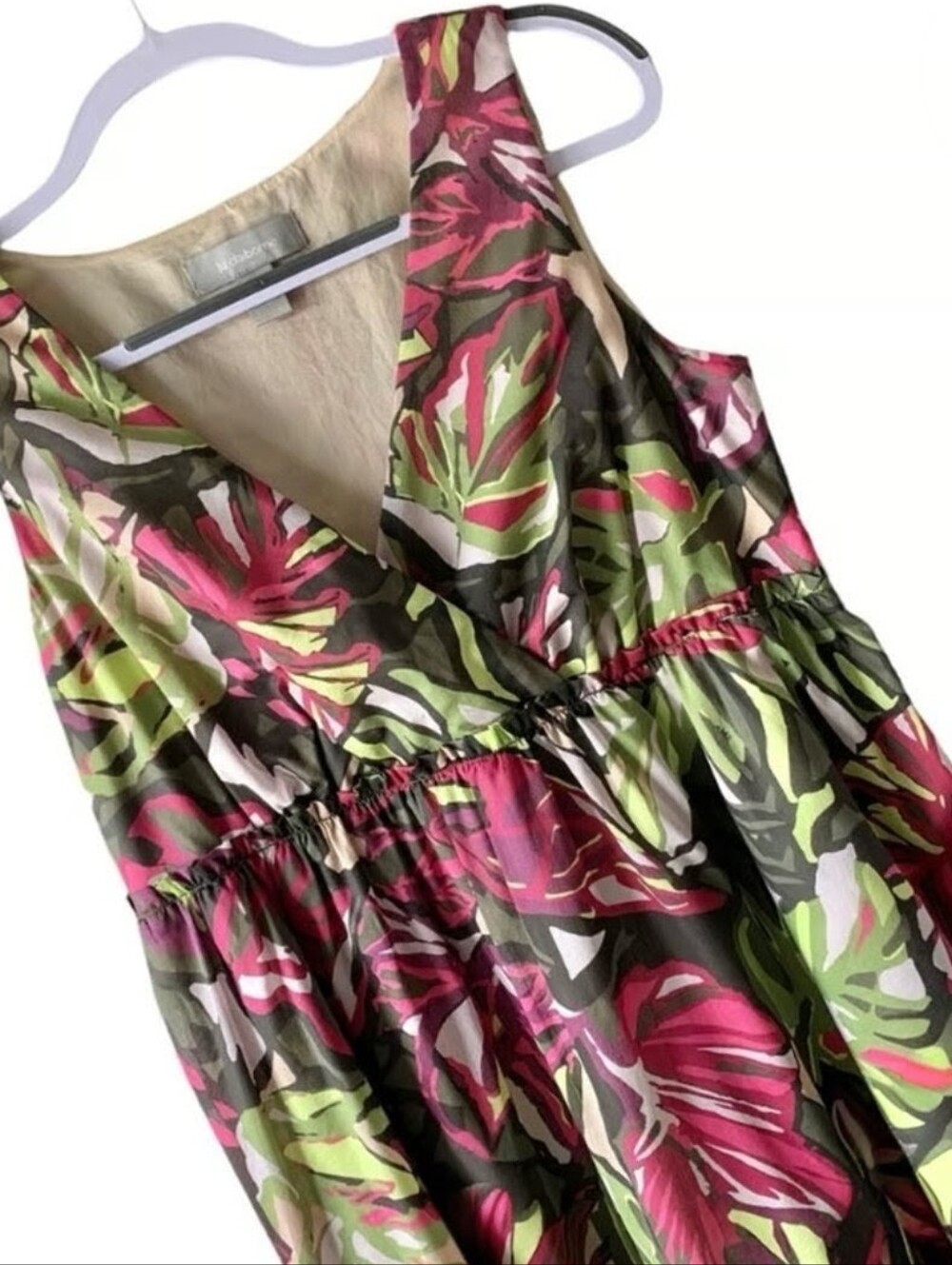 Liz Claiborne Multi Floral Side Zip And Fully Lined Dress